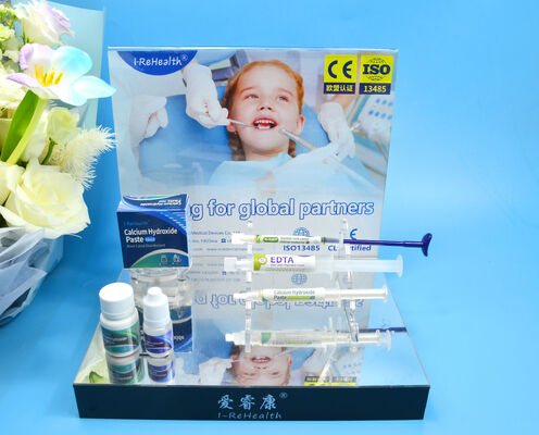 Dual Mechanisms of Antibacterial and Anti-Inflammatory
Premixed Calcium Hydroxide Paste with Iodoform - Root Canal Filling Material for Children with 2g Package